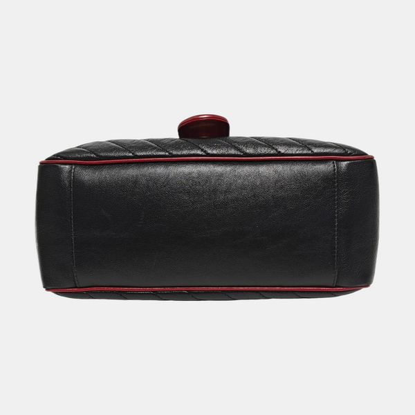 GG Marmont Small Quilted Calfskin Black
