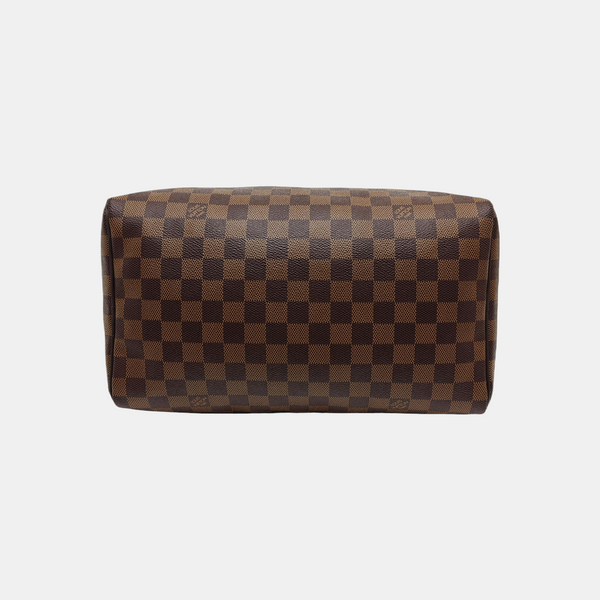 Authenticated pre-owned SPEEDY 30 Damier Ebene Coated Canvas Brown - Top Handle Bag at Looply