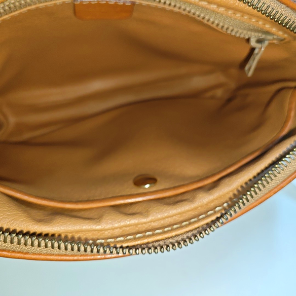 Authenticated pre-owned MACADAM CLUTCHES Coated Canvas Beige - Clutch at Looply