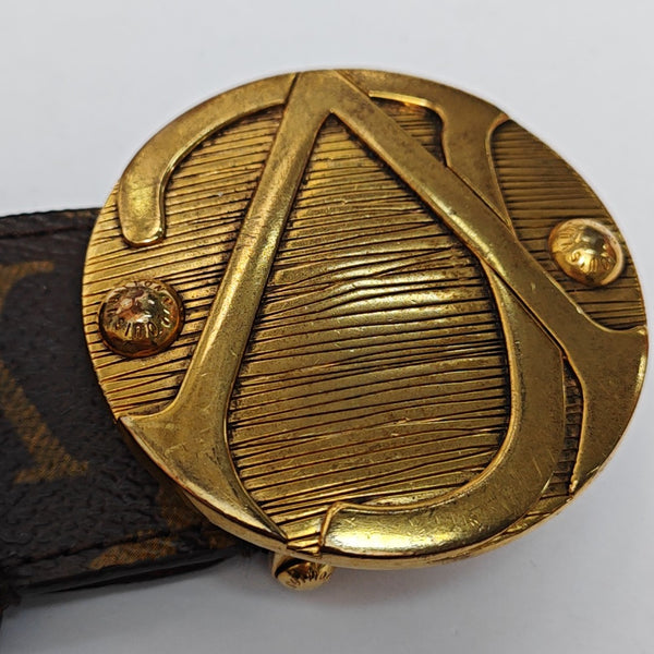 Coated Canvas Belt Brown