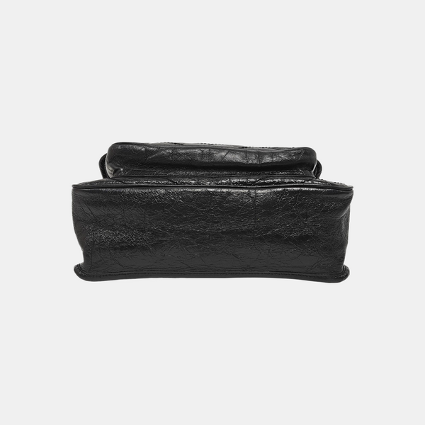 NIKI Medium Chevron Calfskin Black
