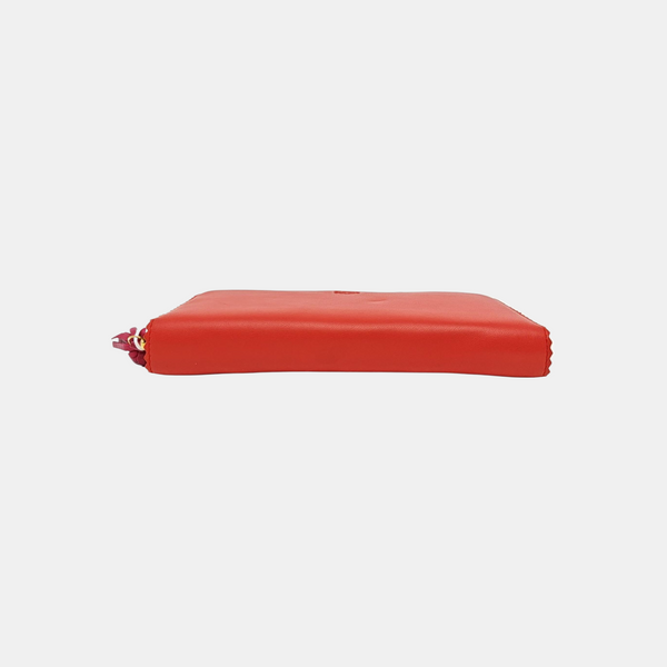 Brand Lambskin Red Wallet