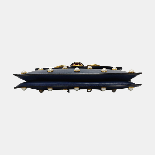 Queen Margaret Mini Calfskin Blue