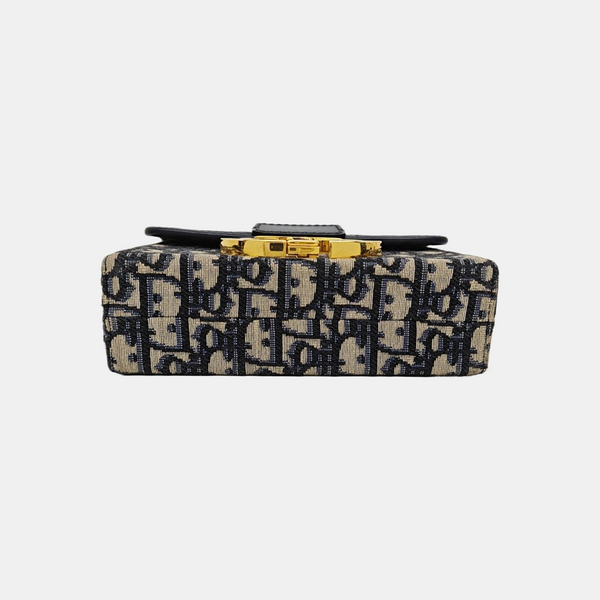 30 Montaigne Mini Oblique Canvas Blue