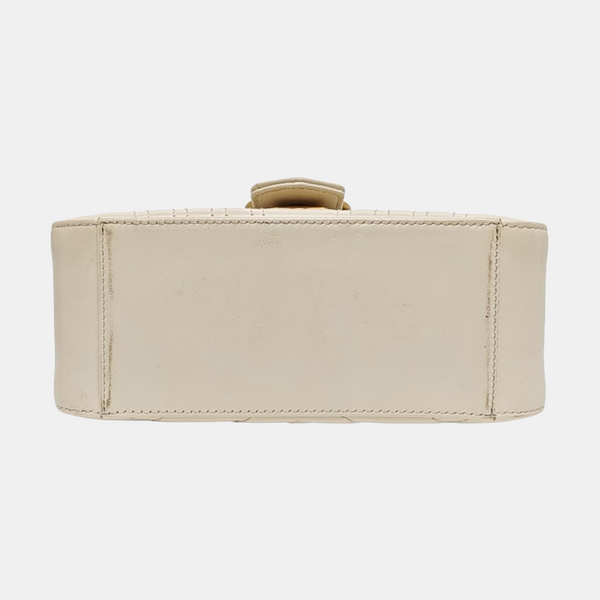 GG Marmont Mini Quilted Calfskin White