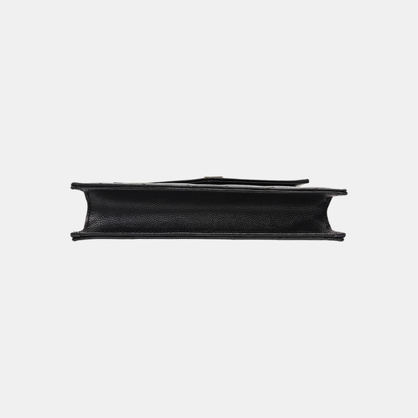 MONOGRAM Chevron Calfskin Black