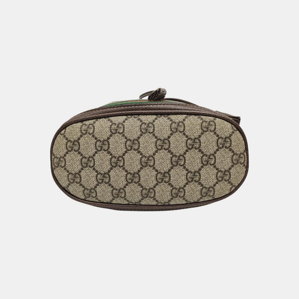 Ophidia Small Monogram Coated Canvas Beige