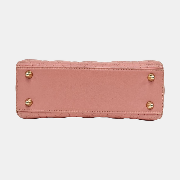 Lady Dior Small Cannage Lambskin Pink