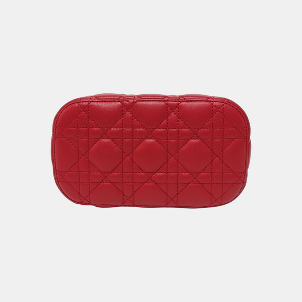 Travel Vanity Small Cannage Lambskin Red