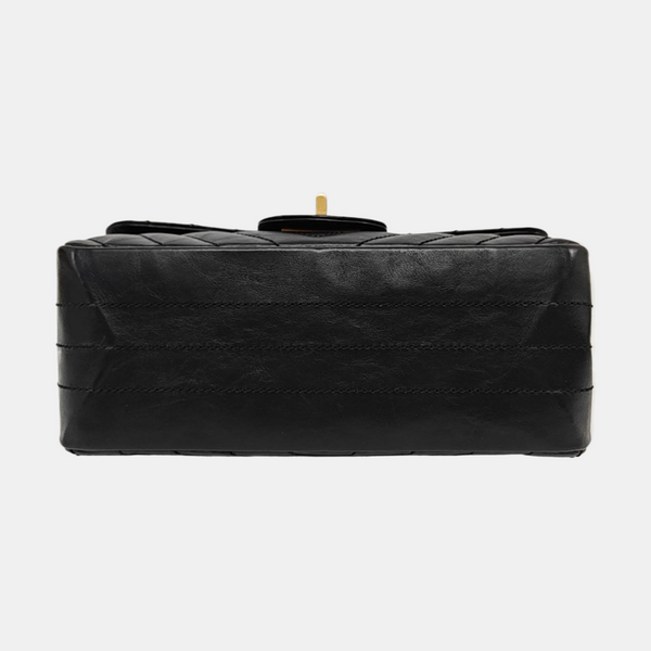 2.55 224 (mini) Chevron Calfskin Black