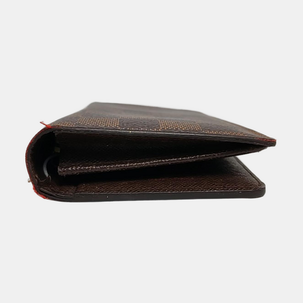 JAMES Damier Ebene Coated Canvas Brown Wallet