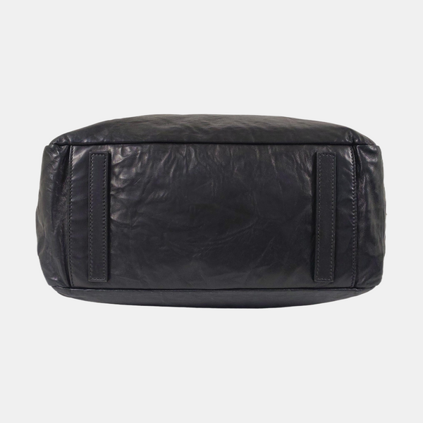 Lambskin Top Handle Bag Black