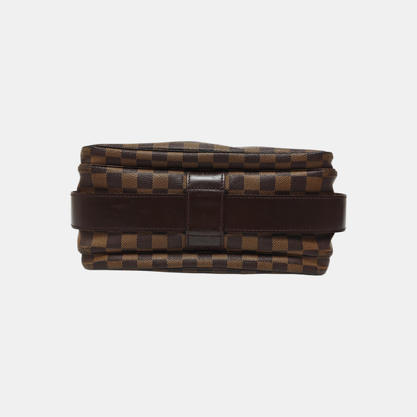 DISTRICT MM Damier Ebene Coated Canvas Brown