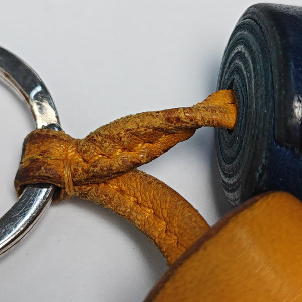 Leather Bag Charm Silver