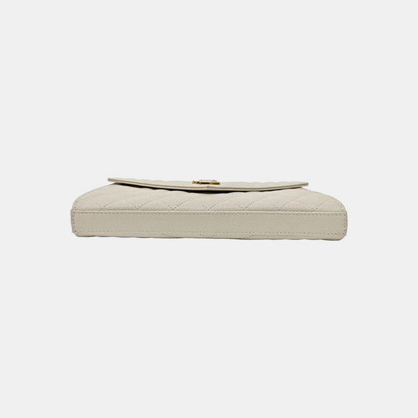 ENVELOPE Small Quilted Calfskin White