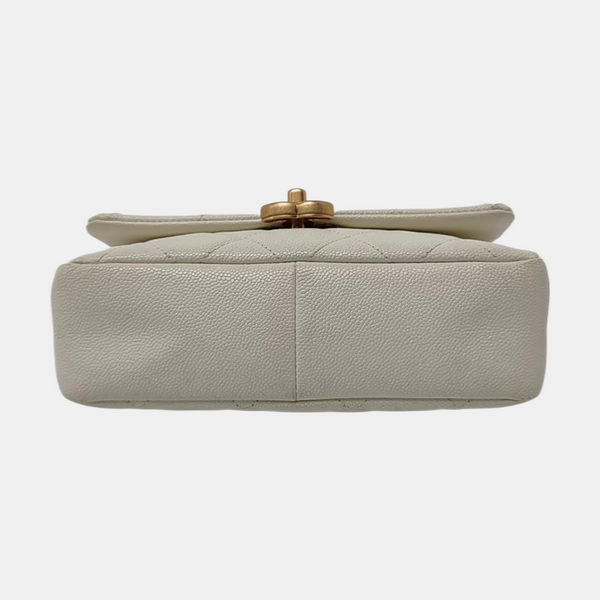 WOC Quilted Grained Calfskin White