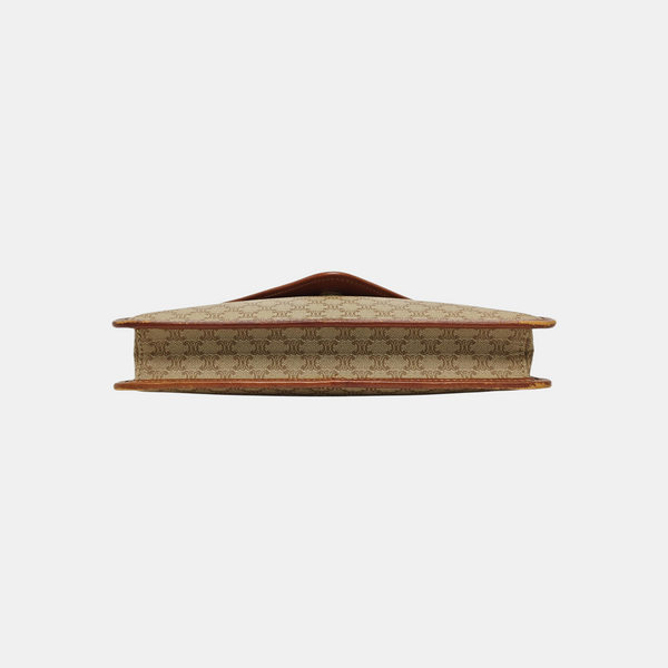 Coated Canvas Clutch Beige