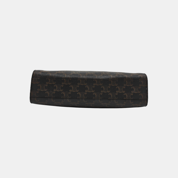 CABAS CELINE Small Coated Canvas Brown