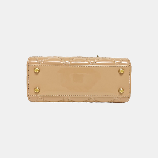 Lady Dior Mini Cannage Patent Leather Pink
