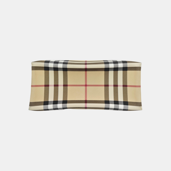 Coated Canvas Top Handle Bag Beige