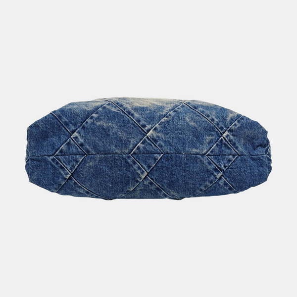 CHANEL 22 Small Quilted Denim Blue