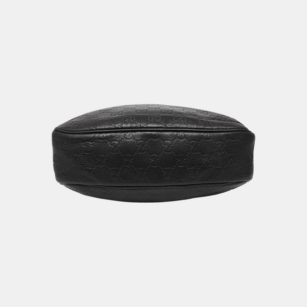Monogram Calfskin Shoulder Bag Black