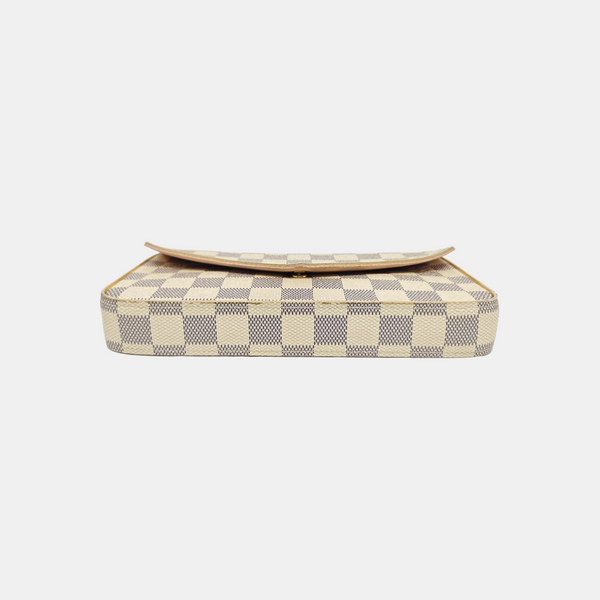 FÉLICIE Damier Azur Coated Canvas White