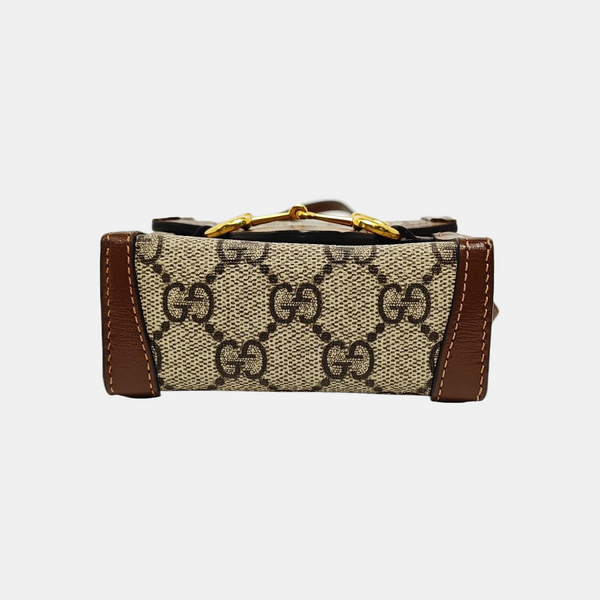 Mini Horsebit 1955 de lona revestida beige