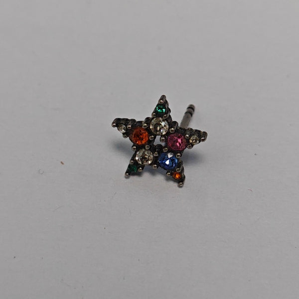 Dior Tribales Metal Silver Stud Earrings