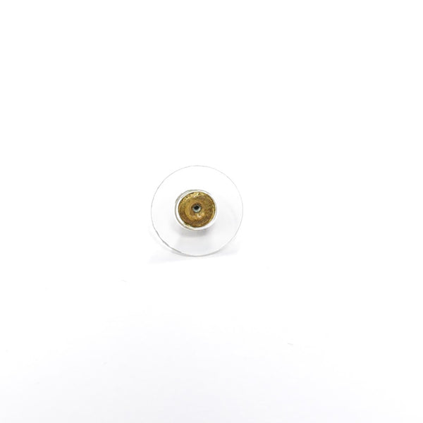 CC Logo Metal Gold Stud Earrings