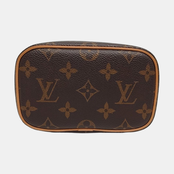 NICE Super Mini Monogram Lona Revestida Marrón