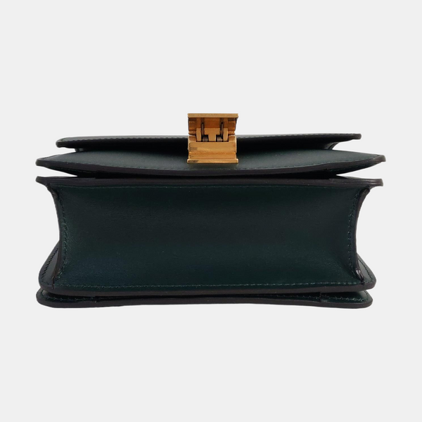 Authenticated pre-owned CLASSIC BOX Mini Calfskin Green - Shoulder Bag at Looply