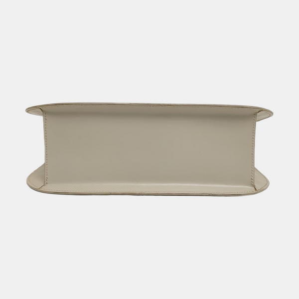 Suede Top Handle Bag Beige