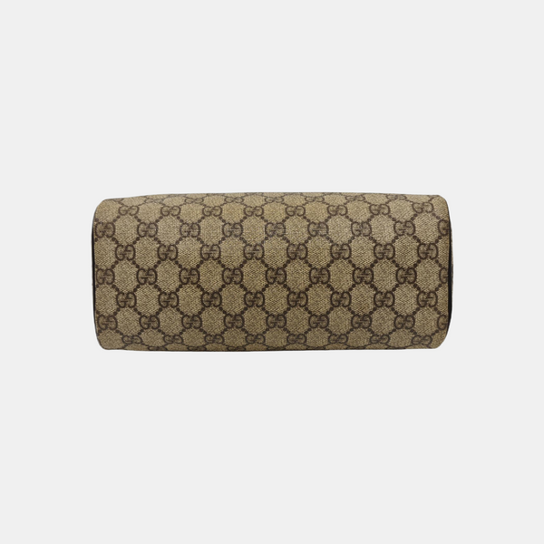 Monogram Coated Canvas Clutch Brown