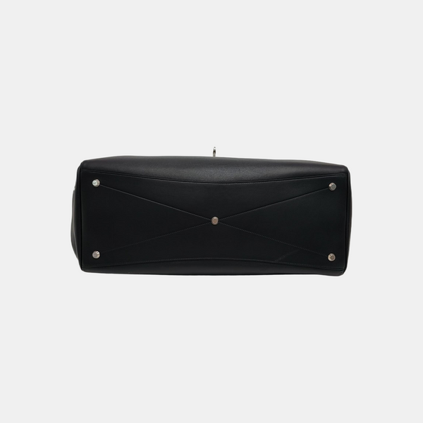Calfskin Top Handle Bag Black