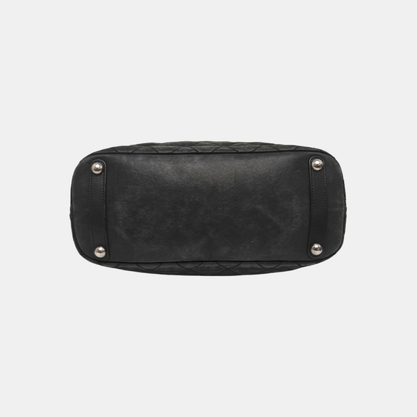 Quilted Calfskin Shoulder Bag Large Black