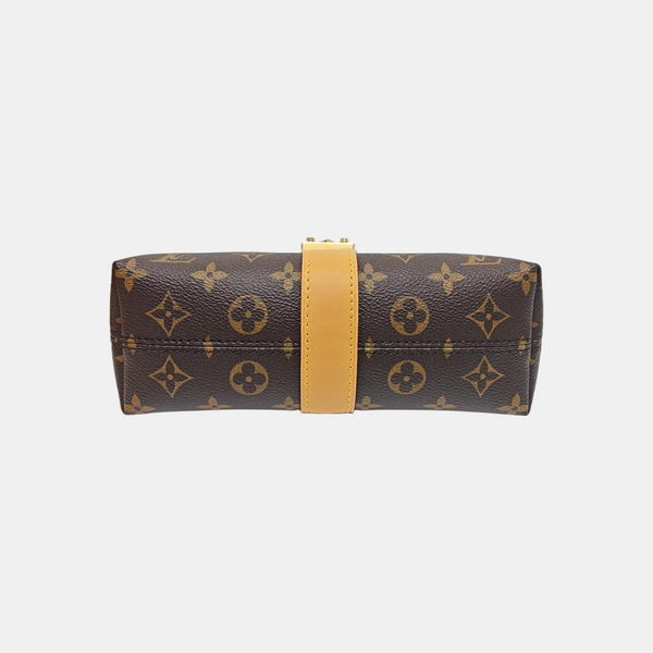 Pochette Mia Monogram Coated Canvas Brown