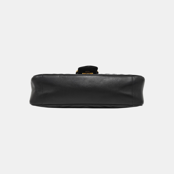 GG Marmont Medium Quilted Calfskin Black