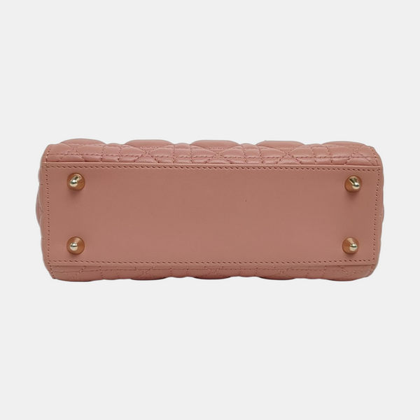 Authenticated pre-owned Lady Dior Small Cannage Lambskin Pink - Tote Bag at Looply