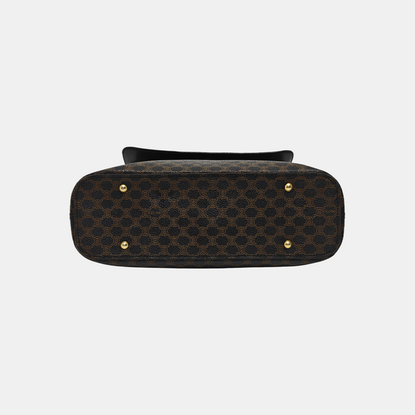 Coated Canvas Shoulder Bag Brown