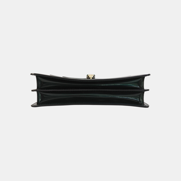 SERPENTI FOREVER Quilted Patent Leather Green