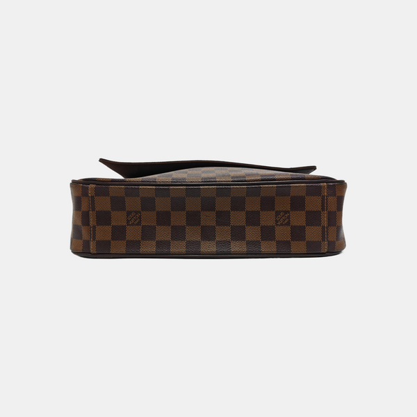 SHELTON MM Damier Ebene Coated Canvas Brown