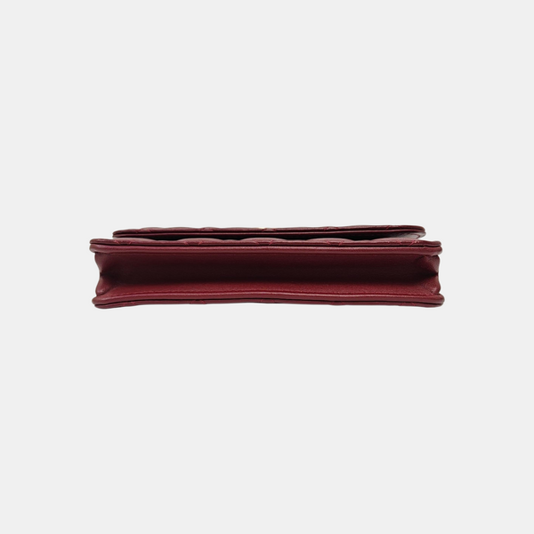 WOC Mini Quilted Lambskin Red