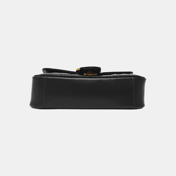 GG Marmont Small Quilted Calfskin Black