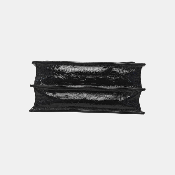 Cannage Calfskin Shoulder Bag Black