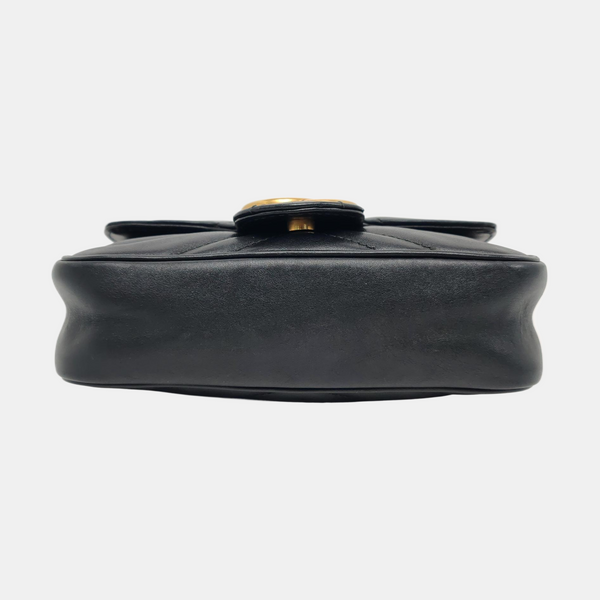 GG Marmont Mini Quilted Calfskin Black