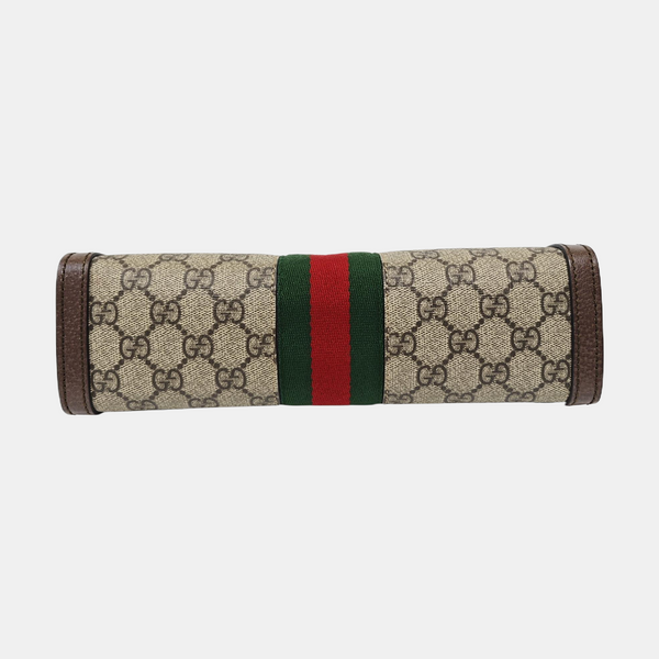 Ophidia Small Monogram Coated Canvas Beige