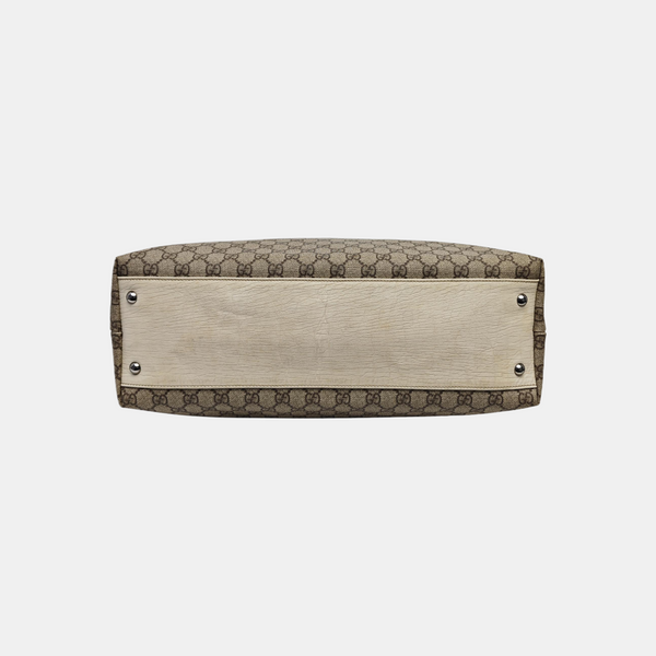 Monogram Coated Canvas Tote Bag Beige