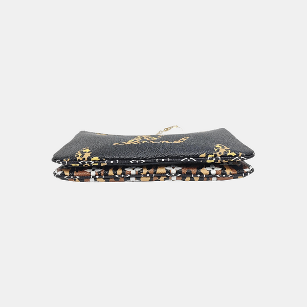 DOUBLE ZIP Monogram Coated Canvas Black