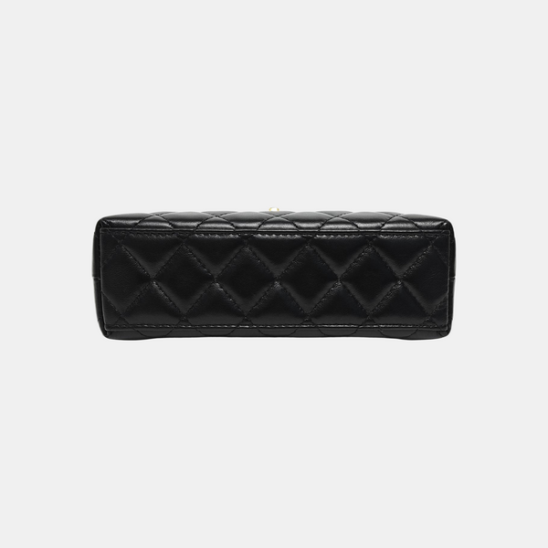 KELLY Mini Quilted Lambskin Black